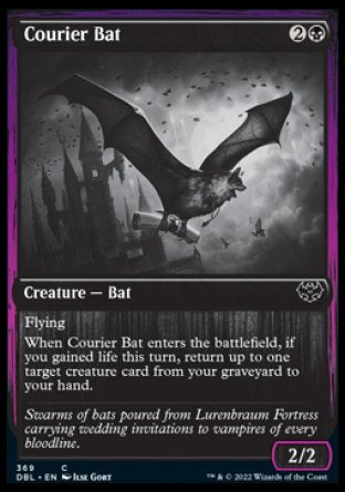 (369) Magic The Gathering Innistrad: Double Feature Single: Courier Bat  Common