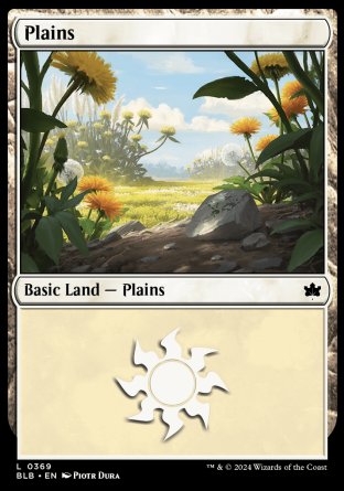 (369) Magic The Gathering Bloomburrow: Extras Single: Plains (V.1)  Land