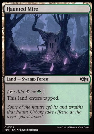 (369) Magic The Gathering Commander: Tarkir: Dragonstorm Single: Haunted Mire  Common