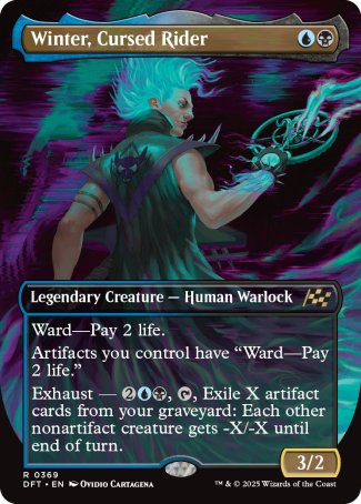 (369) Magic The Gathering Aetherdrift: Extras Single: Winter, Cursed Rider Holo Rare