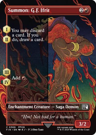 (369) Magic The Gathering Magic: The Gathering - FINAL FANTASY: Extras Single: Summon: G.F. Ifrit Holo Common