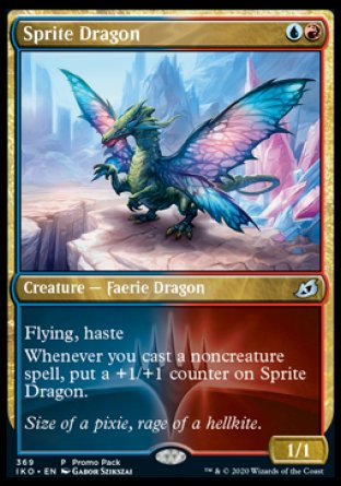 (369) Magic The Gathering Ikoria: Lair of Behemoths: Promos Single: Sprite Dragon Holo Uncommon