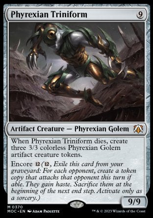 (370) Magic The Gathering Commander: March of the Machine Single: Phyrexian Triniform  Mythic
