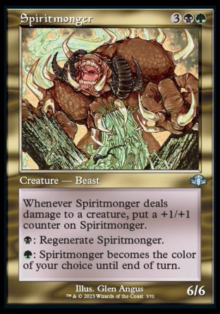 (370) Magic The Gathering Dominaria Remastered: Extras Single: Spiritmonger Holo Uncommon
