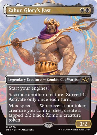 (370) Magic The Gathering Aetherdrift: Extras Single: Zahur, Glory's Past Holo Rare
