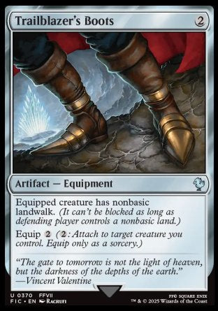 (370) Magic The Gathering Commander: Magic: The Gathering - FINAL FANTASY: Collector's Edition Single: Trailblazer's Boots Holo Uncommon