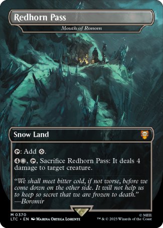 (370) Magic The Gathering Commander: The Lord of the Rings: Tales of Middle-earth: Extras Single: Mouth of Ronom (V.1) Holo Mythic
