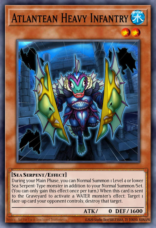 (010) YuGiOh TCG RA04: Quarter Century Stampede Single: Atlantean Heavy Infantry (V.1 - Super Rare)  Super Rare