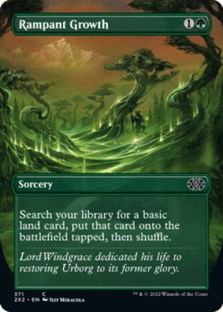 (371) Magic The Gathering Double Masters 2022: Extras Single: Rampant Growth Holo Common