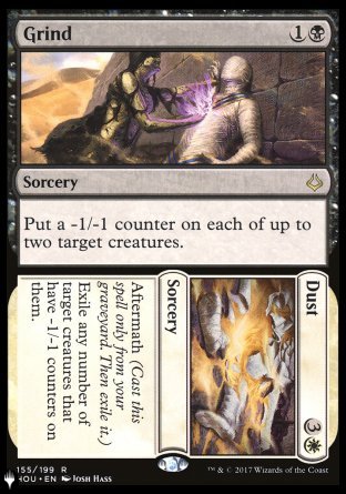 (155) Magic The Gathering The List Single: Grind // Dust  Rare