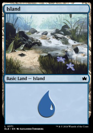 (371) Magic The Gathering Bloomburrow: Extras Single: Island (V.1) Holo Land