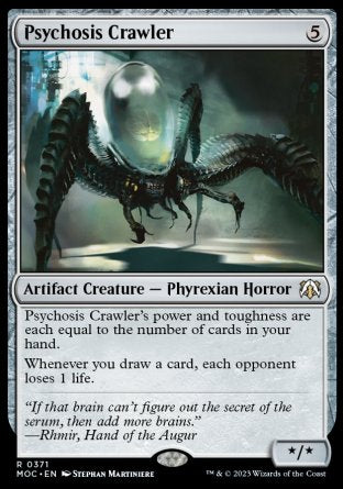 (371) Magic The Gathering Commander: March of the Machine Single: Psychosis Crawler  Rare