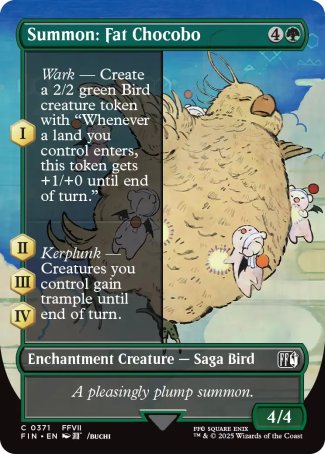 (371) Magic The Gathering Magic: The Gathering - FINAL FANTASY: Extras Single: Summon: Fat Chocobo Holo Common