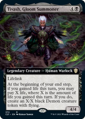(372) Magic The Gathering Commander: Strixhaven: Extras Single: Tivash, Gloom Summoner  Rare