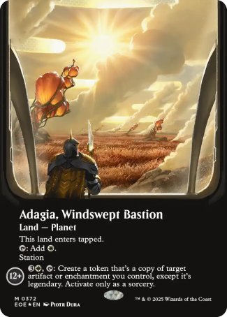 (372) Magic The Gathering Edge of Eternities: Extras Single: Adagia, Windswept Bastion (V.2)  Mythic