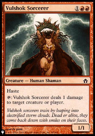 (080) Magic The Gathering The List Single: Vulshok Sorcerer  Common