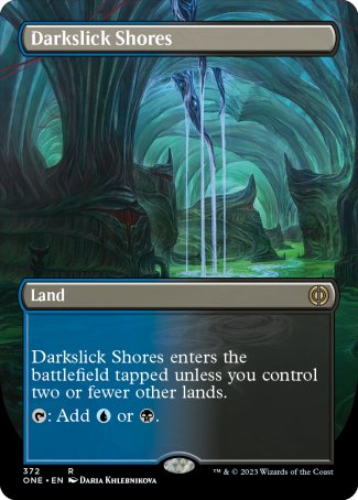 (372) Magic The Gathering Phyrexia: All Will Be One: Extras Single: Darkslick Shores  Rare