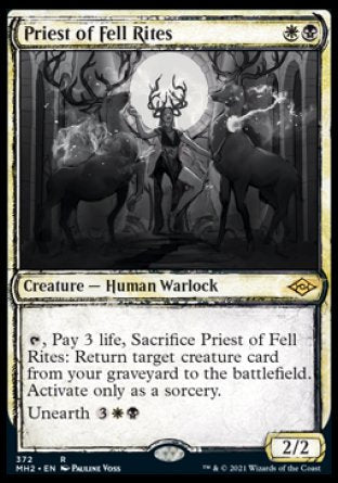 (372) Magic The Gathering Modern Horizons 2: Extras Single: Priest of Fell Rites Holo Rare