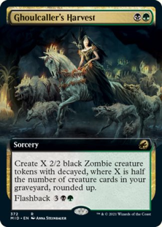 (372) Magic The Gathering Innistrad: Midnight Hunt: Extras Single: Ghoulcaller's Harvest Holo Rare