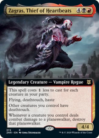 (372) Magic The Gathering Zendikar Rising: Extras Single: Zagras, Thief of Heartbeats  Rare