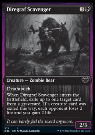 (372) Magic The Gathering Innistrad: Double Feature Single: Diregraf Scavenger  Common