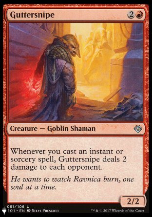 (051) Magic The Gathering The List Single: Guttersnipe  Uncommon
