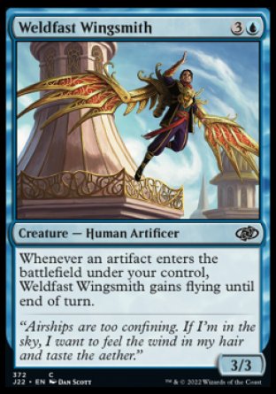 (372) Magic The Gathering Jumpstart 2022 Single: Weldfast Wingsmith  Common
