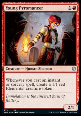 (372) Magic The Gathering Jumpstart Single: Young Pyromancer  Uncommon