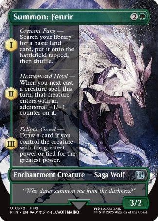 (372) Magic The Gathering Magic: The Gathering - FINAL FANTASY: Extras Single: Summon: Fenrir  Uncommon