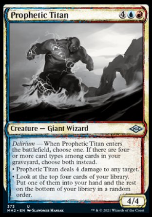 (373) Magic The Gathering Modern Horizons 2: Extras Single: Prophetic Titan  Uncommon