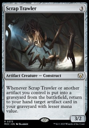 (373) Magic The Gathering Commander: March of the Machine Single: Scrap Trawler  Rare