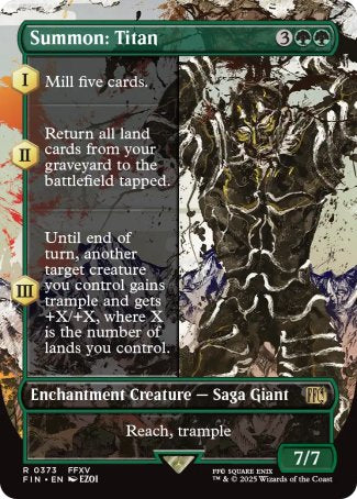 (373) Magic The Gathering Magic: The Gathering - FINAL FANTASY: Extras Single: Summon: Titan  Rare