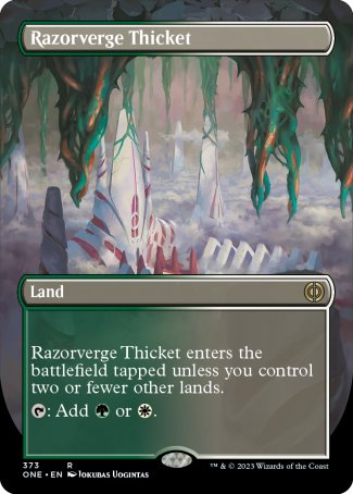(373) Magic The Gathering Phyrexia: All Will Be One: Extras Single: Razorverge Thicket Holo Rare