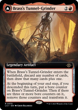 (373) Magic The Gathering The Lost Caverns of Ixalan: Extras Single: Brass's Tunnel-Grinder // Tecutlan, the Searing Rift Holo Rare