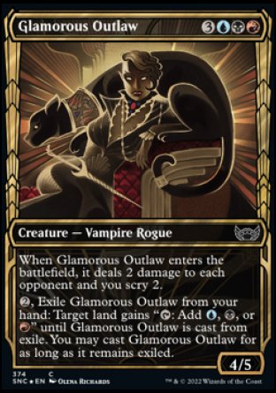 (374) Magic The Gathering Streets of New Capenna: Extras Single: Glamorous Outlaw (V.2) Holo Common