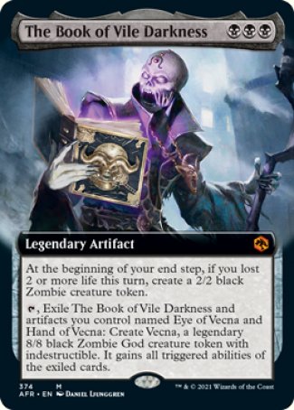 (374) Magic The Gathering Adventures in the Forgotten Realms: Extras Single: The Book of Vile Darkness Holo Mythic