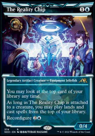 (374) Magic The Gathering Kamigawa: Neon Dynasty: Extras Single: The Reality Chip (V.1) Holo Rare