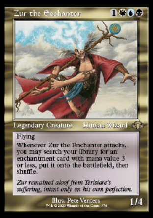 (374) Magic The Gathering Dominaria Remastered: Extras Single: Zur the Enchanter Holo Rare