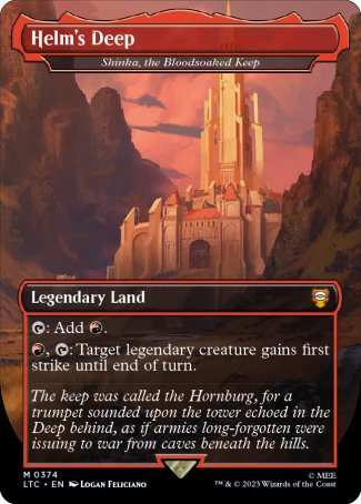 (374) Magic The Gathering Commander: The Lord of the Rings: Tales of Middle-earth: Extras Single: Shinka, the Bloodsoaked Keep (V.1)  Mythic