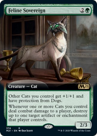 (374) Magic The Gathering Core 2021: Extras Single: Feline Sovereign Holo Rare