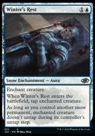(374) Magic The Gathering Jumpstart 2022 Single: Winter's Rest  Common
