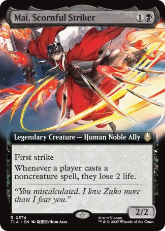 (374) Magic The Gathering Magic: The Gathering | Avatar: The Last Airbender: Extras Single: Mai, Scornful Striker Holo Rare