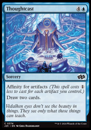 (374) Magic The Gathering Foundations Jumpstart Single: Thoughtcast  Common