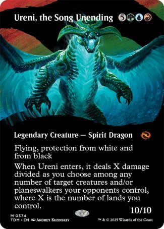 (374) Magic The Gathering Tarkir: Dragonstorm: Extras Single: Ureni, the Song Unending (V.2) Holo Mythic
