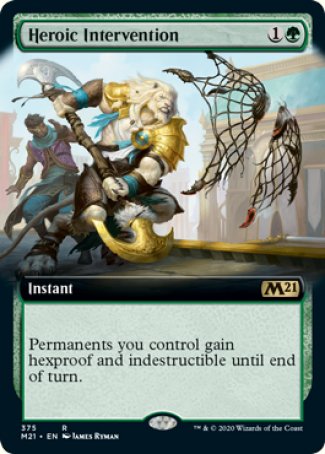 (375) Magic The Gathering Core 2021: Extras Single: Heroic Intervention  Rare