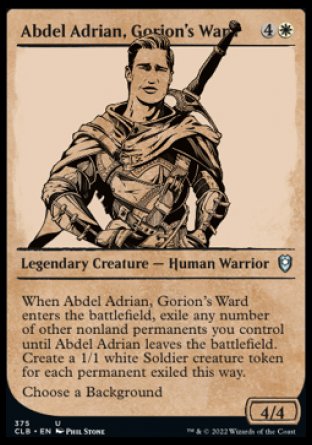 (375) Magic The Gathering Commander Legends: Battle for Baldur's Gate: Extras Single: Abdel Adrian, Gorion's Ward (V.2)  Uncommon