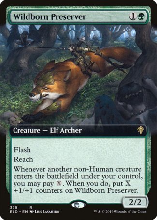 (375) Magic The Gathering Throne of Eldraine: Extras Single: Wildborn Preserver  Rare