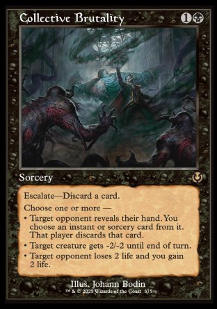 (375) Magic The Gathering Innistrad Remastered: Extras Single: Collective Brutality (V.2)  Rare