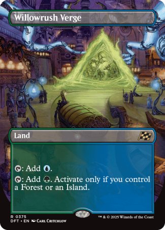 (375) Magic The Gathering Aetherdrift: Extras Single: Willowrush Verge  Rare