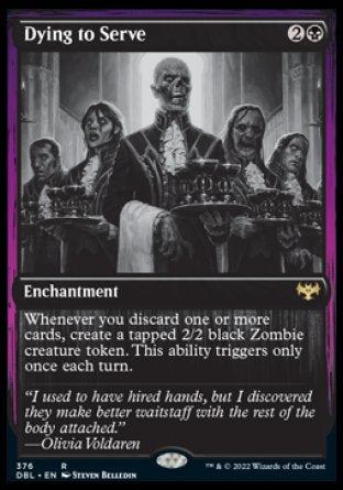 (376) Magic The Gathering Innistrad: Double Feature Single: Dying to Serve  Rare